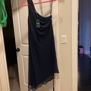 Lauren Ralph Lauren Georgette one shoulder dress